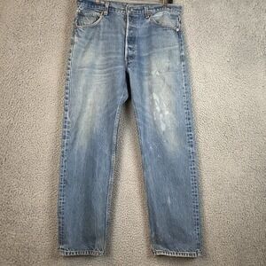 Vintage Y2K Levi's 501 Jeans 33 x 28 Medium Wash Denim Skate Grunge Work Pants